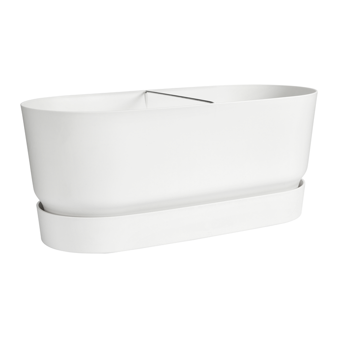 greenville pflanzgefäß 60cm rollen weiss